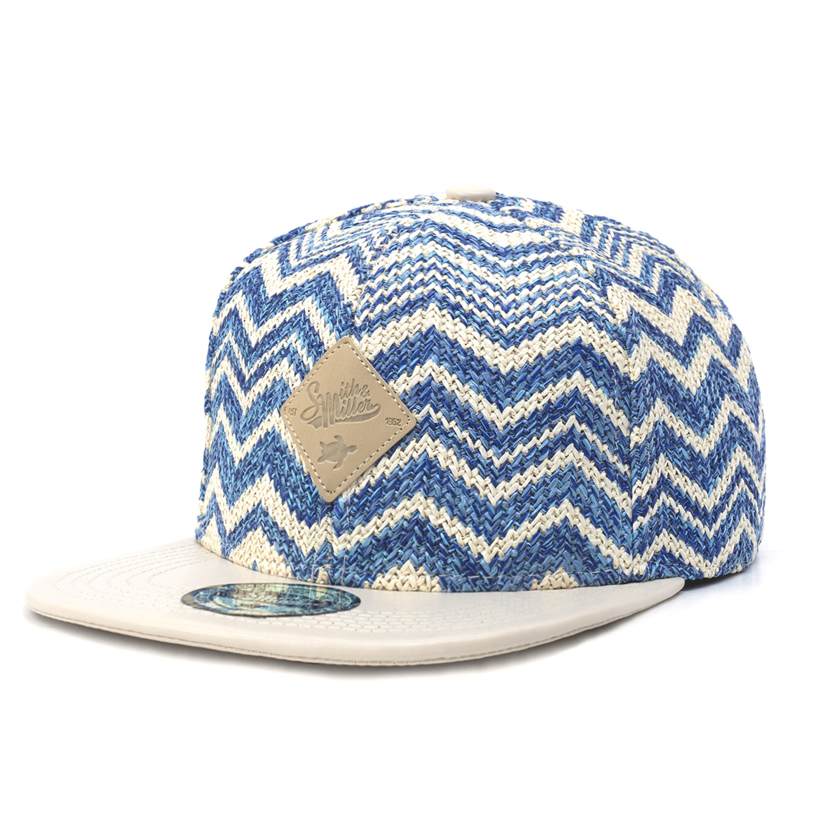 Smith & Miller Bast Flat Unisex Snapback Cap , blue - stone Smith & Miller Bast Flat Unisex Snapback Cap , blue - stone