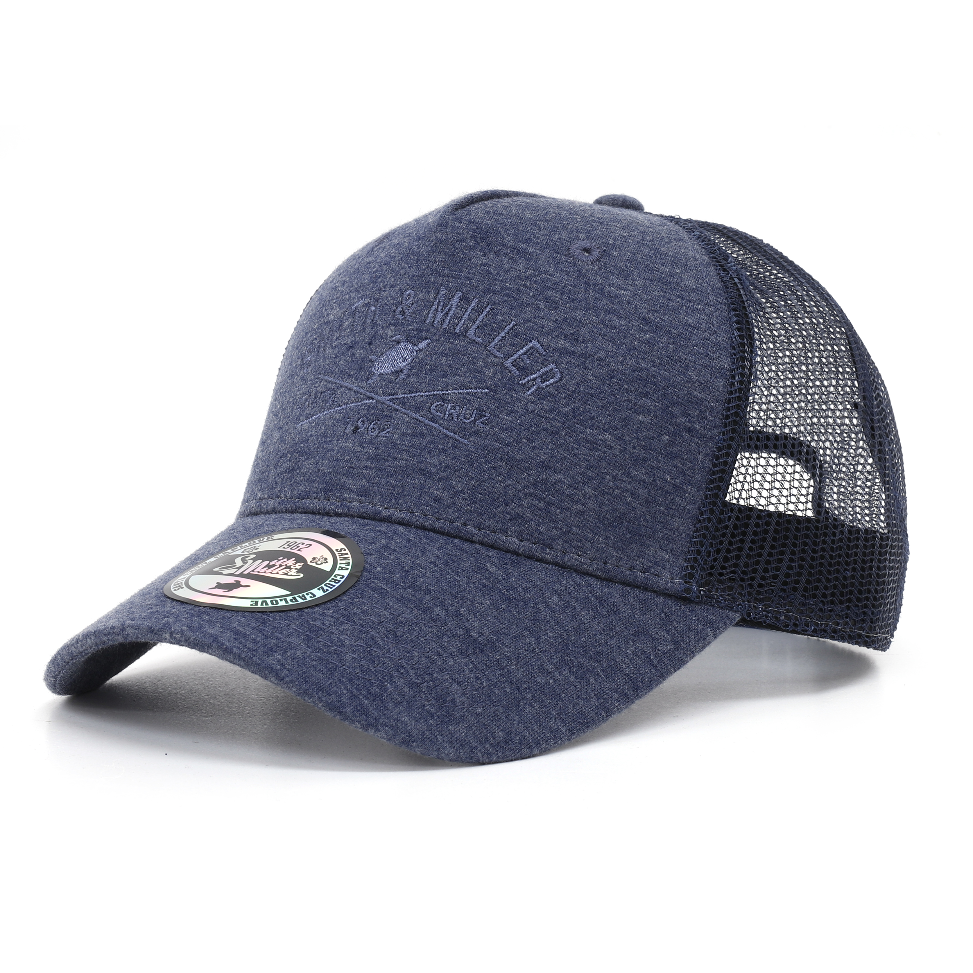 Smith & Miller Pico Rivera Unisex Trucker Cap, heather navy