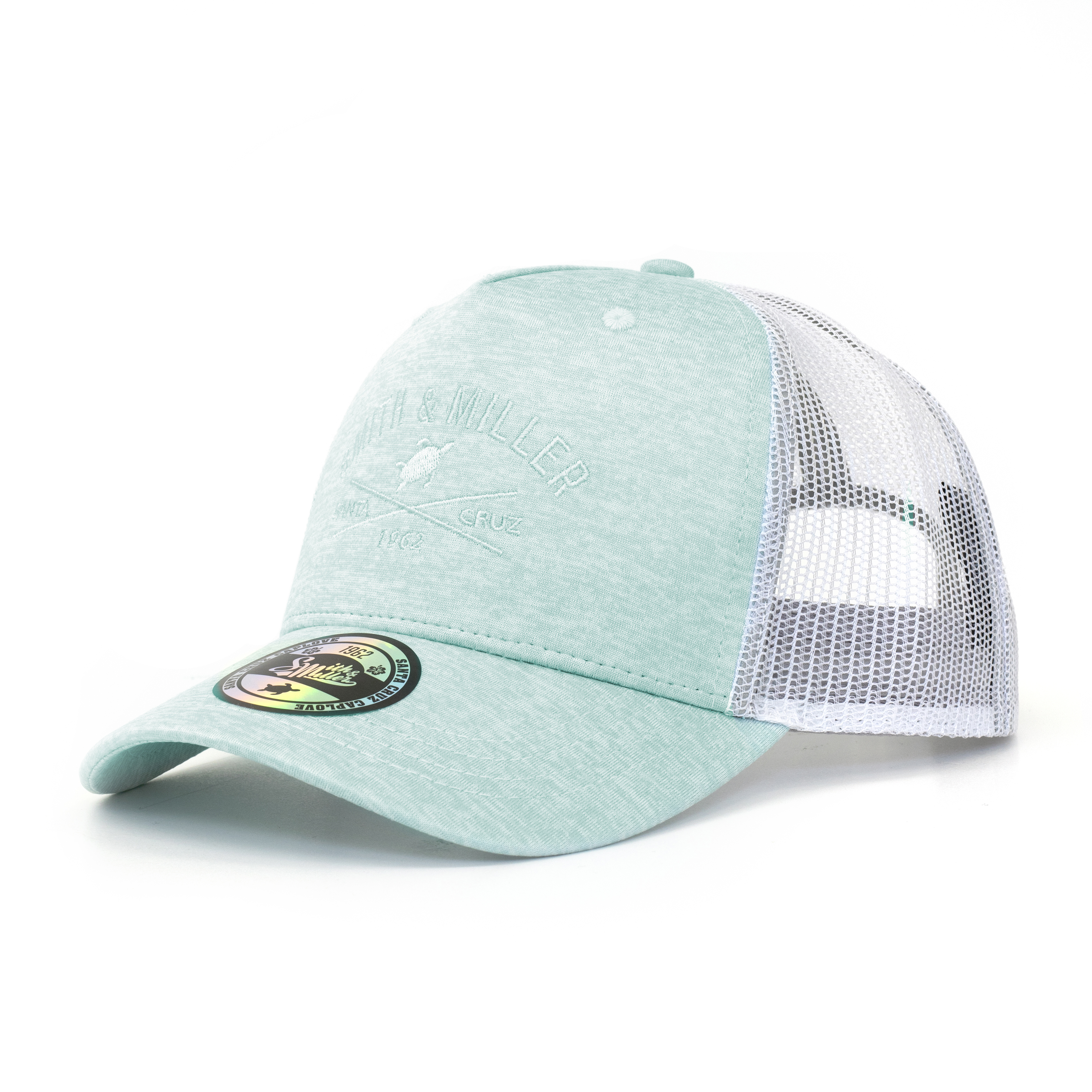 Smith & Miller Pico Rivera Unisex Trucker Cap, heather mint
