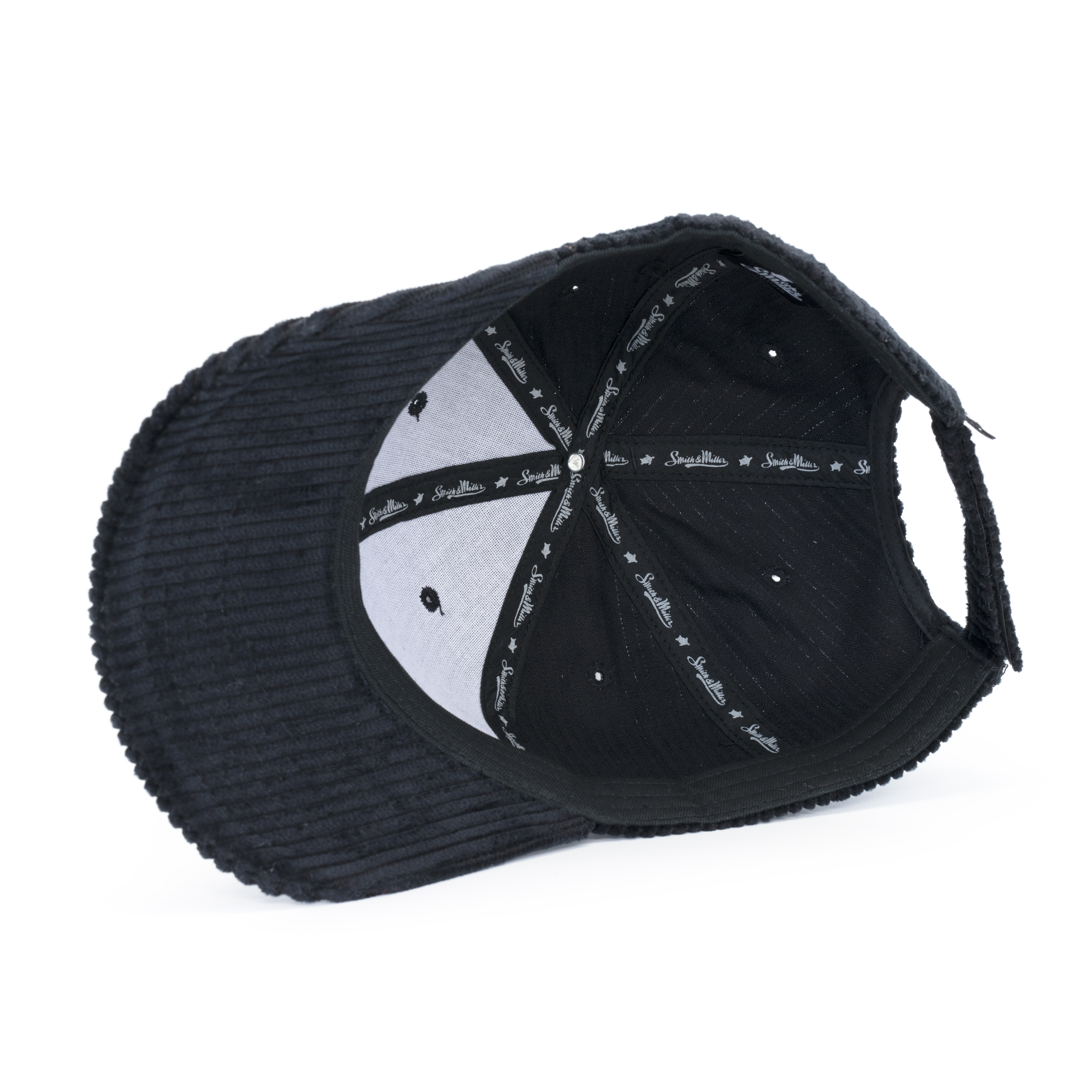 Smith & Miller Basil Unisex Curved Cord Cap, black Smith & Miller Basil Unisex Curved Cord Cap, black