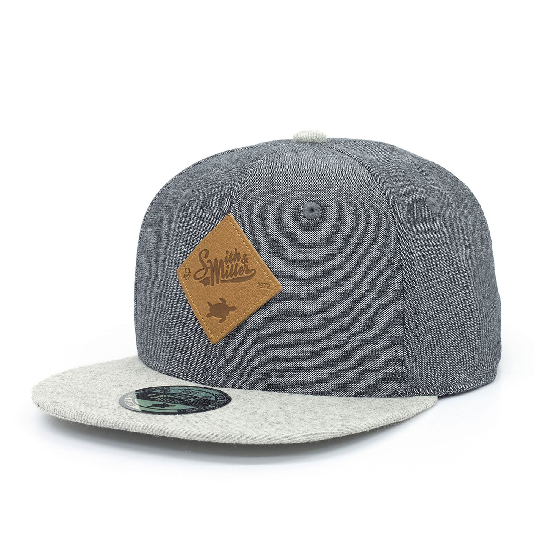 Smith & Miller Autumn Glory Unisex  Snapback Cap, black denim Smith & Miller Autumn Glory Unisex  Snapback Cap, black denim