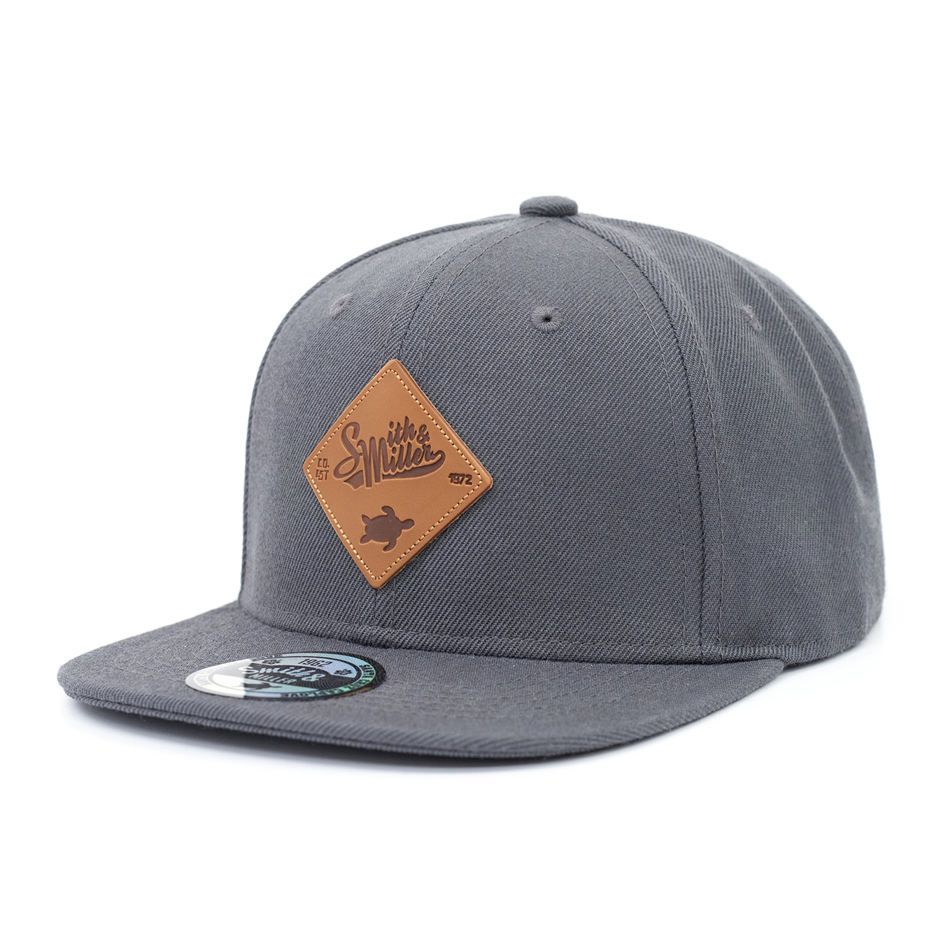 Smith & Miller Snap Unisex Snapback Cap, charcoal
