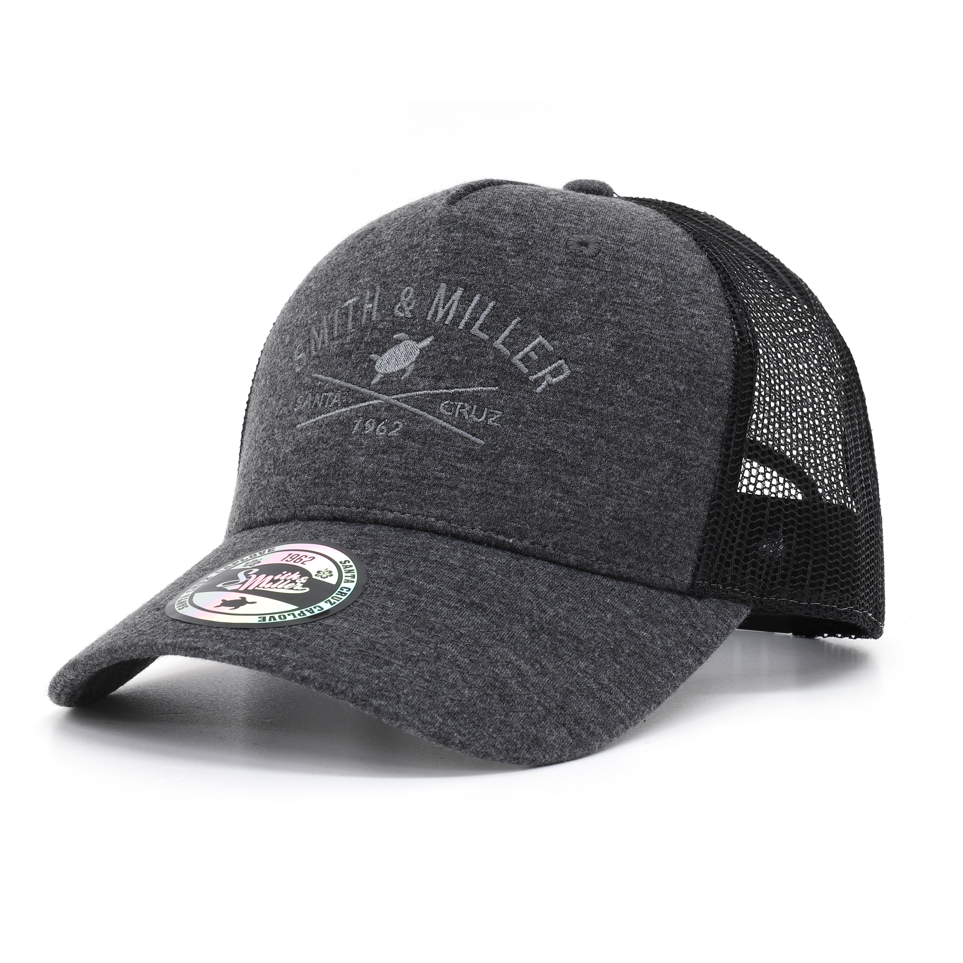 Smith & Miller Pico Rivera Unisex Trucker Cap, heather black Smith & Miller Pico Rivera Unisex Trucker Cap, heather black