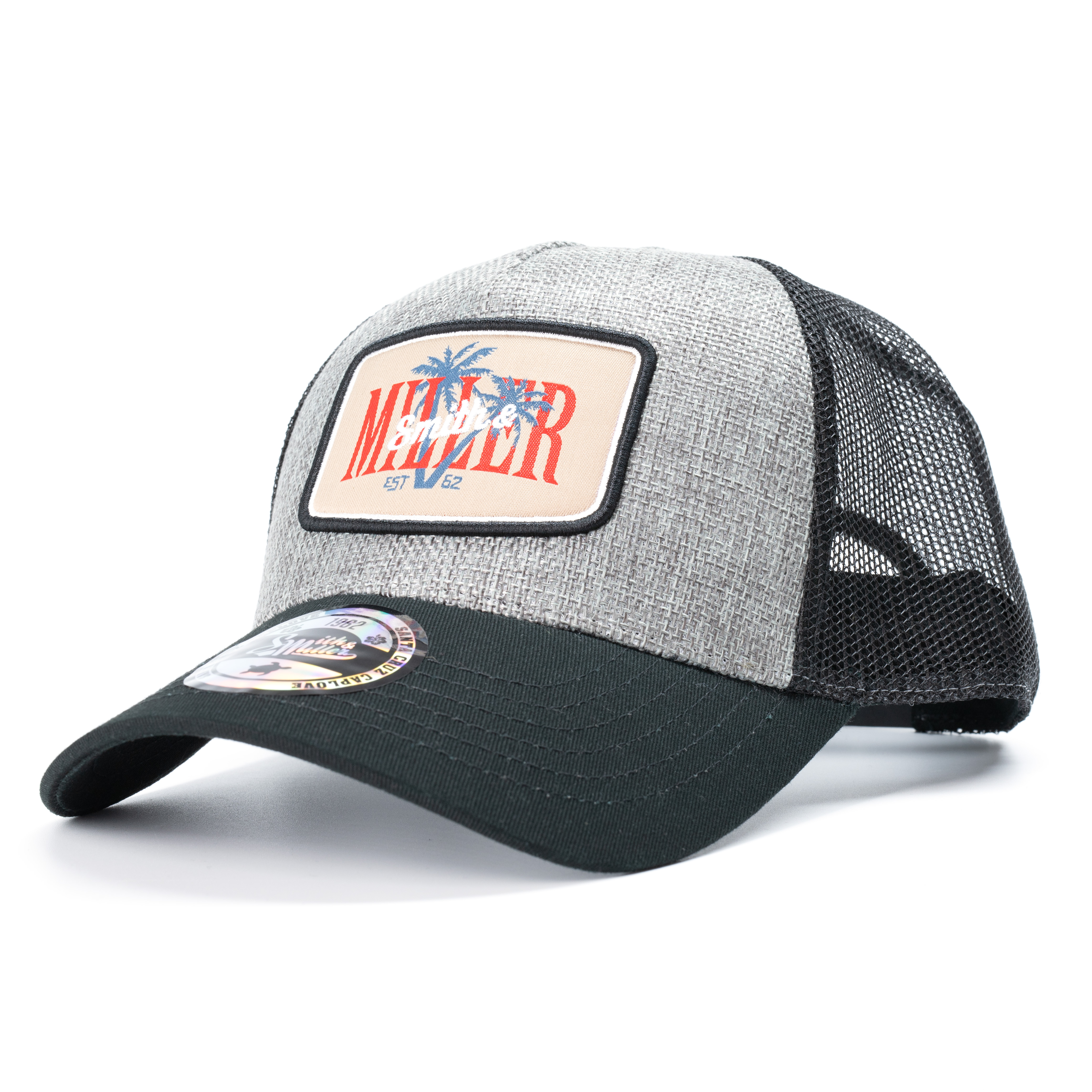 Smith & Miller Varnado Unisex Trucker Cap, grey black Smith & Miller Varnado Unisex Trucker Cap, grey black