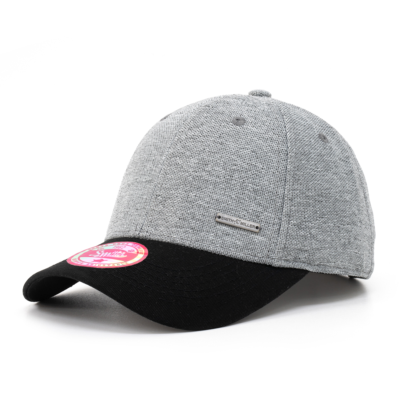 Smith & Miller Tencel  Women  Curved Cap, heather lt. grey-black Smith & Miller Tencel  Women  Curved Cap, heather lt. grey-black