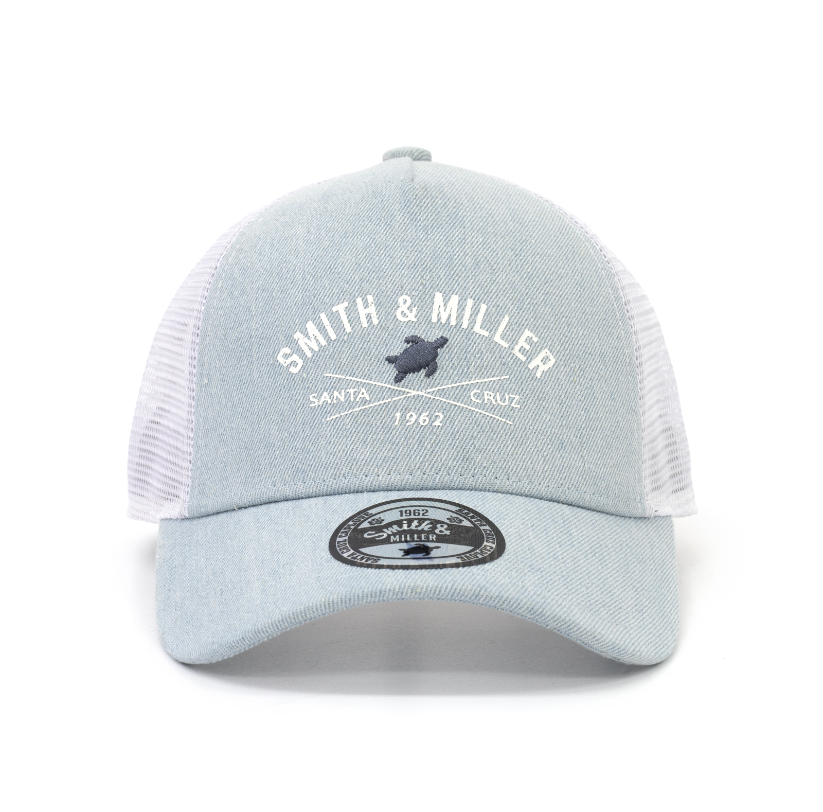 Smith & Miller Dawes Trucker Cap, light denim - white