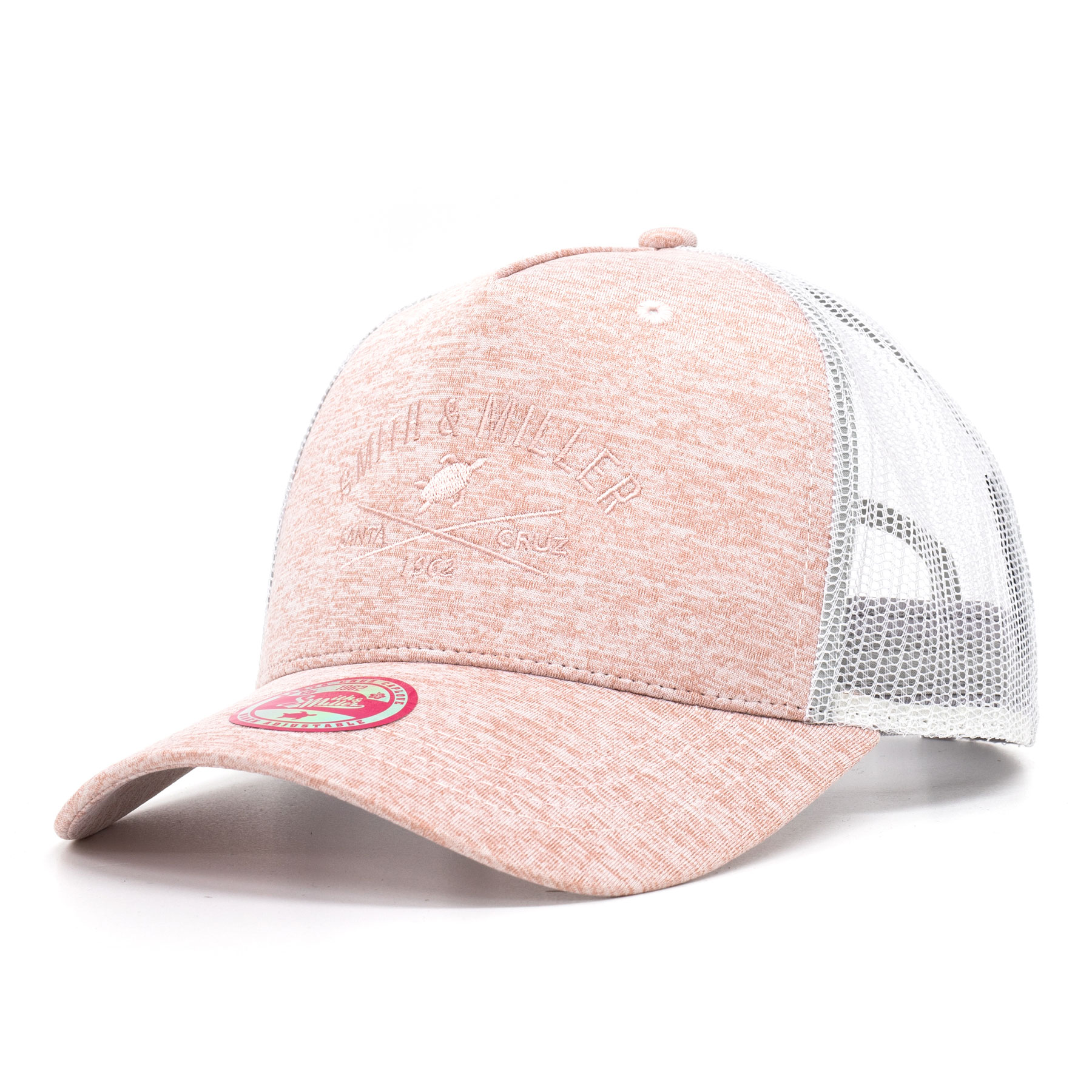 Smith & Miller Pico Rivera Women Trucker Cap, heather lt.pink - white