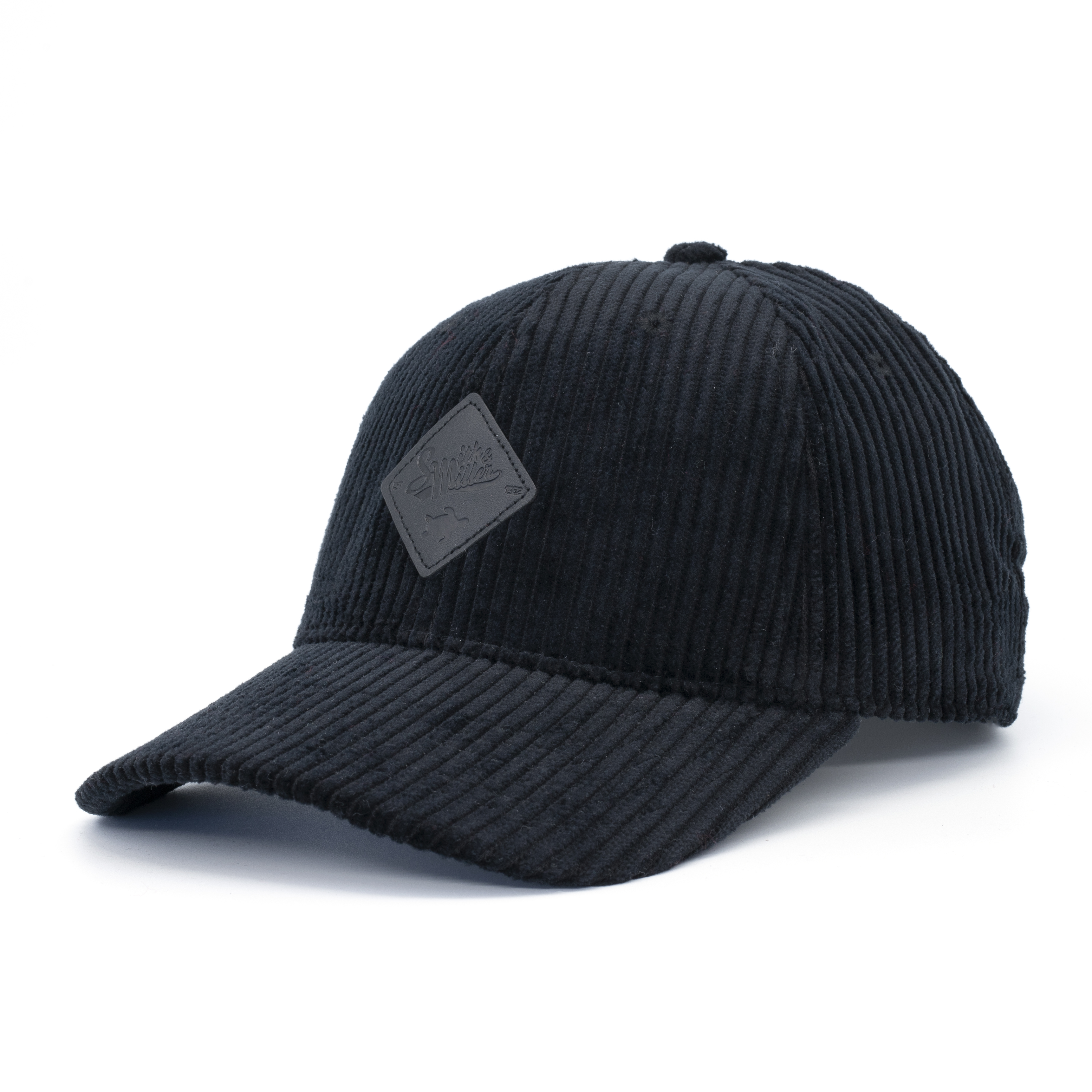 Smith & Miller Basil Unisex Curved Cord Cap, black Smith & Miller Basil Unisex Curved Cord Cap, black